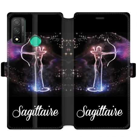 Housse cuir portefeuille pour Huawei P Smart (2020) signe zodiaque 2 Sagittaire