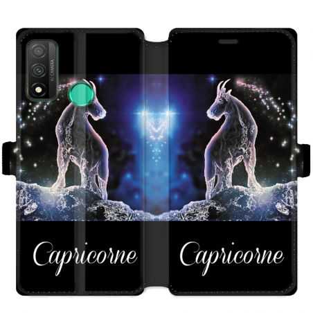Housse cuir portefeuille pour Huawei P Smart (2020) signe zodiaque 2 Capricorne
