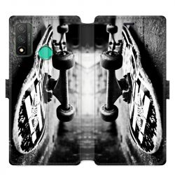 Housse cuir portefeuille pour Huawei P Smart (2020) Skate Vintage