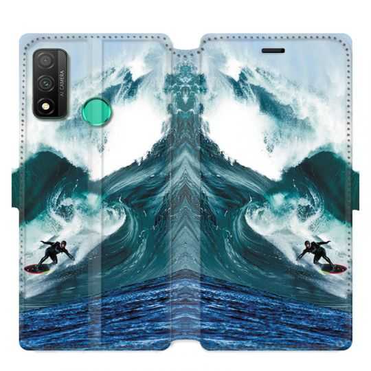 Housse cuir portefeuille pour Huawei P Smart (2020) Surf vague
