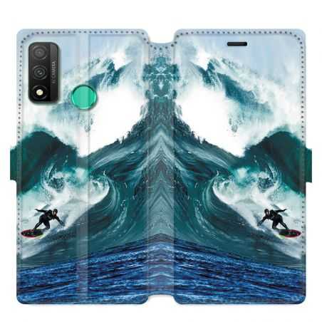 Housse cuir portefeuille pour Huawei P Smart (2020) Surf vague