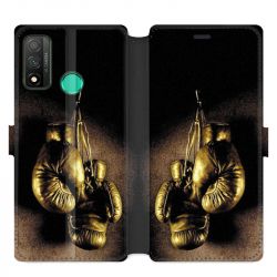 Housse cuir portefeuille pour Huawei P Smart (2020) Boxe gant vintage
