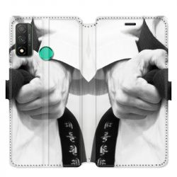 Housse cuir portefeuille pour Huawei P Smart (2020) Judo Kimono