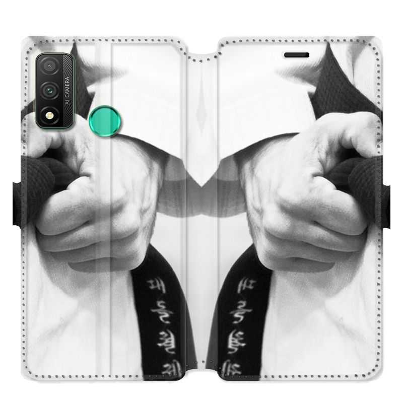 Housse cuir portefeuille pour Huawei P Smart (2020) Judo Kimono