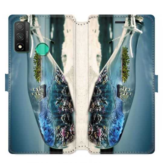 Housse cuir portefeuille pour Huawei P Smart (2020) Mer Bouteille