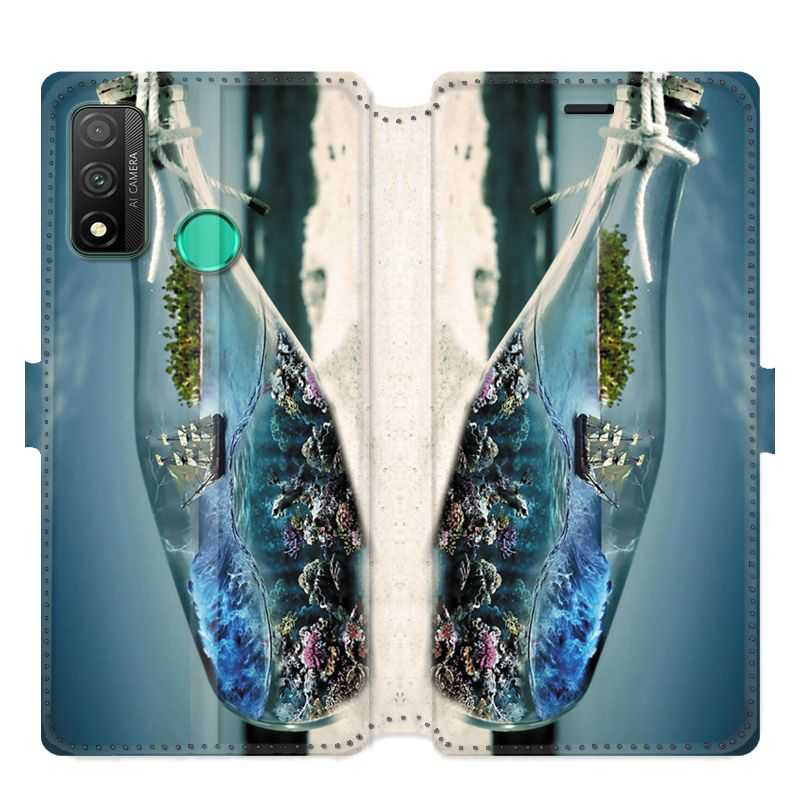 Housse cuir portefeuille pour Huawei P Smart (2020) Mer Bouteille