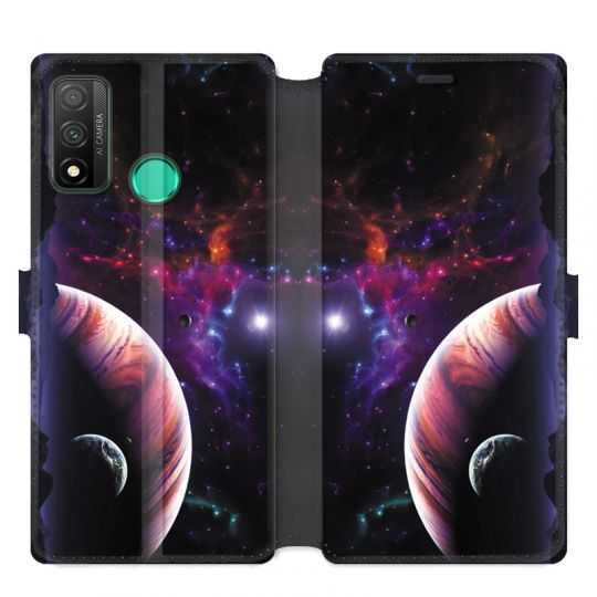 Housse cuir portefeuille pour Huawei P Smart (2020) Planete rouge