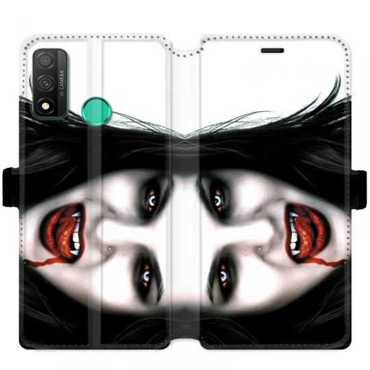 Housse cuir portefeuille pour Huawei P Smart (2020) Vampire blanc