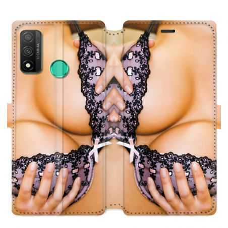 Housse cuir portefeuille pour Huawei P Smart (2020) Sexy boobs