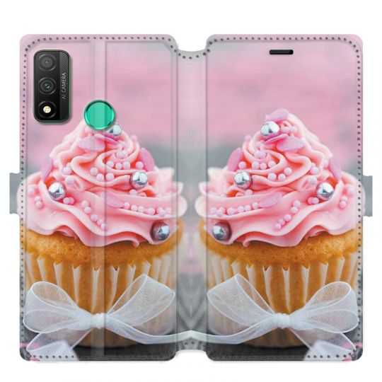 Housse cuir portefeuille pour Huawei P Smart (2020) Cupcake