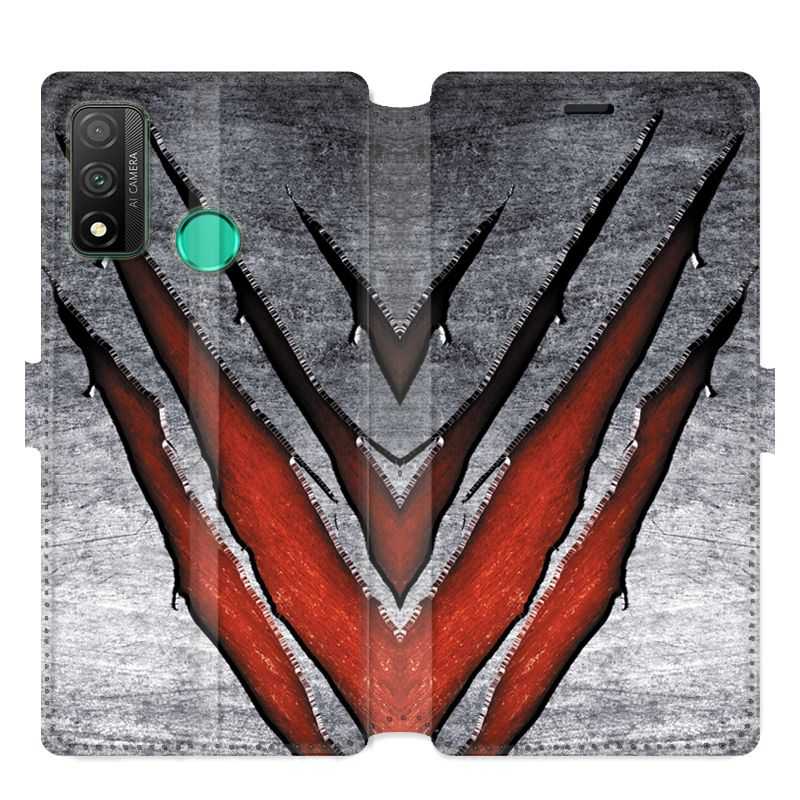 Housse cuir portefeuille pour Huawei P Smart (2020) Texture beton