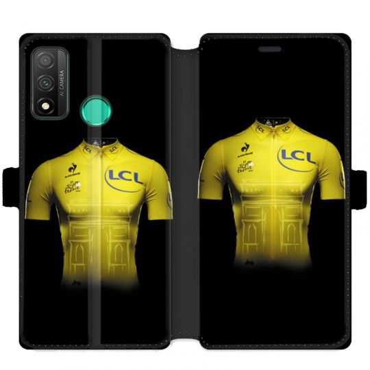 Housse cuir portefeuille pour Huawei P Smart (2020) Cyclisme Maillot jaune