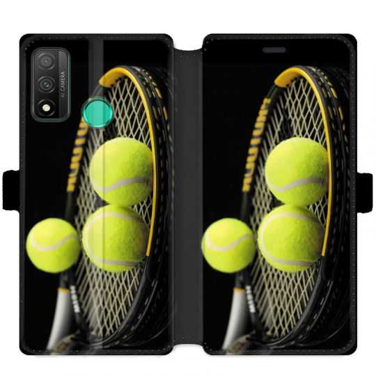 Housse cuir portefeuille pour Huawei P Smart (2020) Tennis Balls