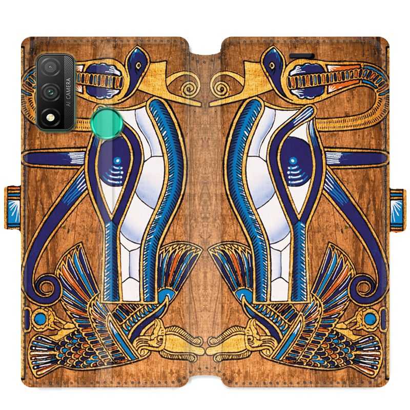 Housse cuir portefeuille pour Huawei P Smart (2020) Egypte Papyrus