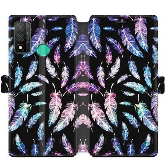Housse cuir portefeuille pour Huawei P Smart (2020) Psychedelic Plume