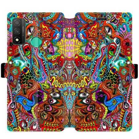 Housse cuir portefeuille pour Huawei P Smart (2020) Psychedelic Yeux