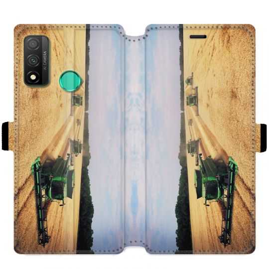 Housse cuir portefeuille pour Huawei P Smart (2020) Agriculture Moissonneuse