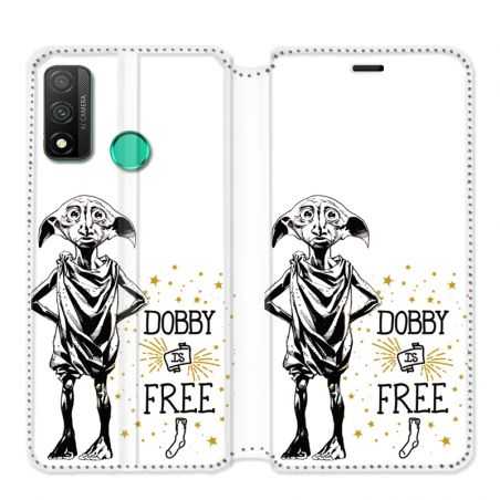 Housse cuir portefeuille pour Huawei P Smart (2020) WB License harry potter dobby Free B