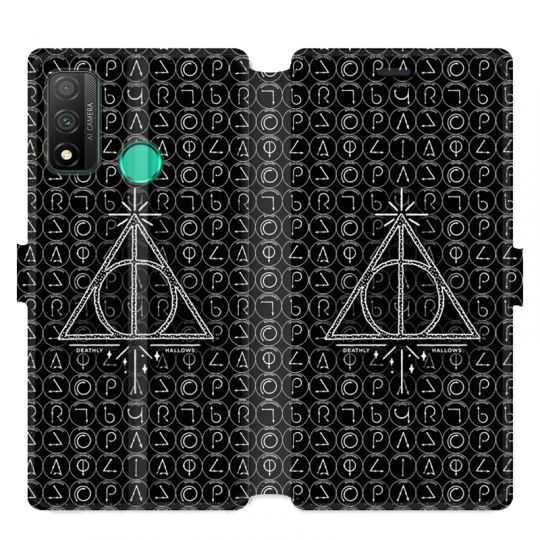 Housse cuir portefeuille pour Huawei P Smart (2020) WB License harry potter pattern triangle noir