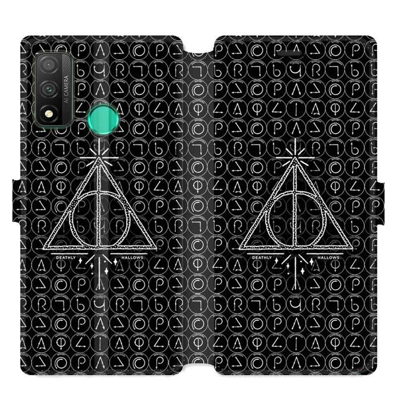 Housse cuir portefeuille pour Huawei P Smart (2020) WB License harry potter pattern triangle noir