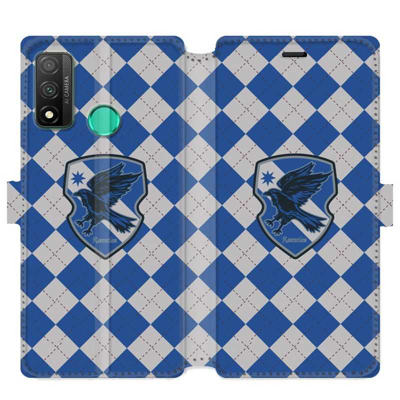 Housse cuir portefeuille pour Huawei P Smart (2020) WB License harry potter ecole Ravenclaw
