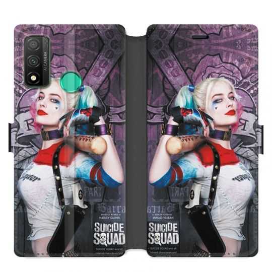 Housse cuir portefeuille pour Huawei P Smart (2020) Harley Quinn Batte