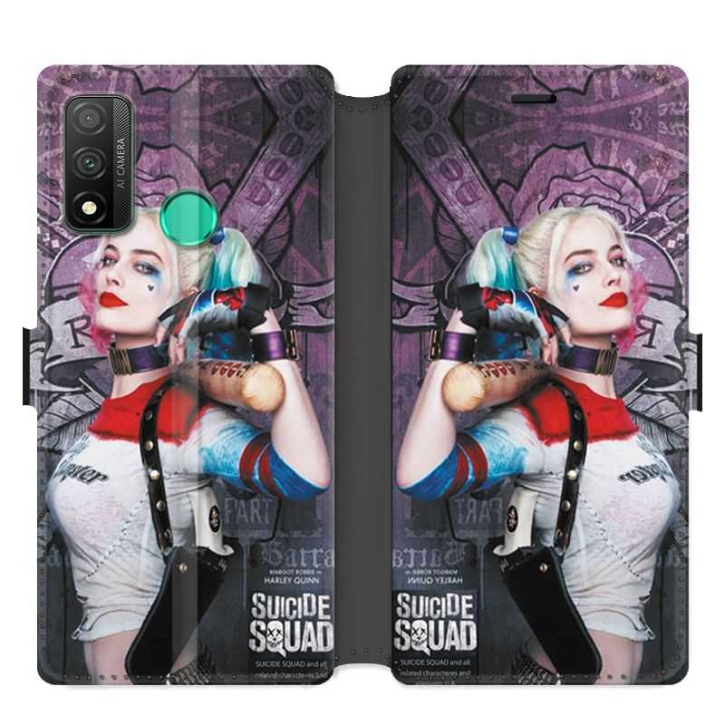 Housse cuir portefeuille pour Huawei P Smart (2020) Harley Quinn Batte