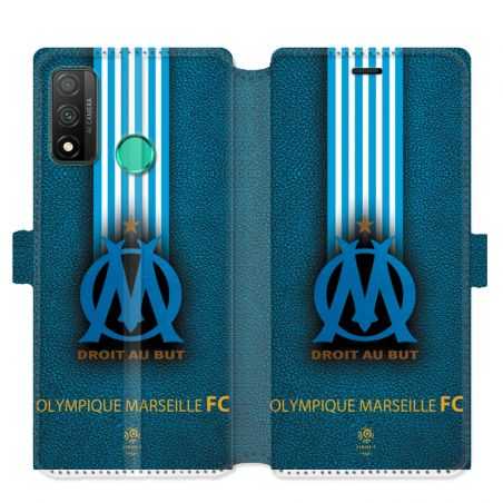 Housse cuir portefeuille pour Huawei P Smart (2020) Olympique Marseille OM Bande