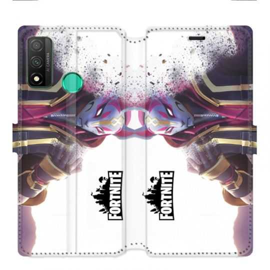 Housse cuir portefeuille pour Huawei P Smart (2020) Fortnite Blanc