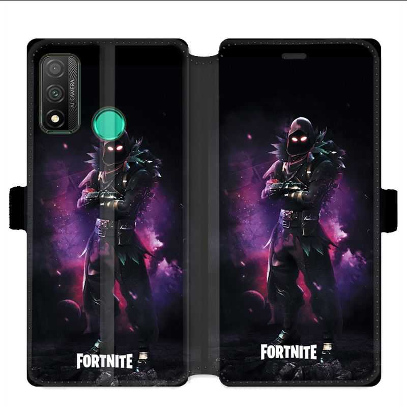 Housse cuir portefeuille pour Huawei P Smart (2020) Fortnite Raven