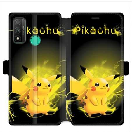 Housse cuir portefeuille pour Huawei P Smart (2020) Pokemon Pikachu eclair