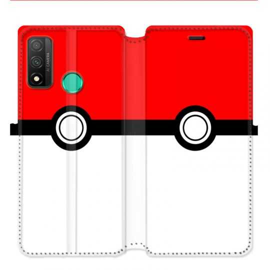 Housse cuir portefeuille pour Huawei P Smart (2020) Pokemon Pokeball