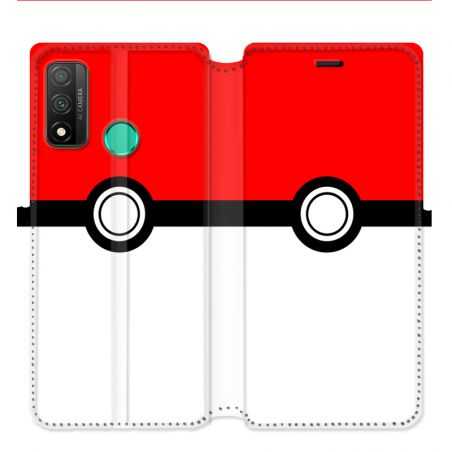 Housse cuir portefeuille pour Huawei P Smart (2020) Pokemon Pokeball