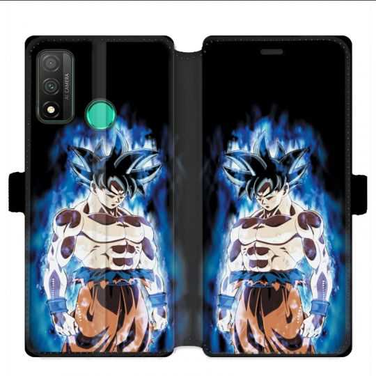 Housse cuir portefeuille pour Huawei P Smart (2020) Manga Dragon Ball Sangoku Noir