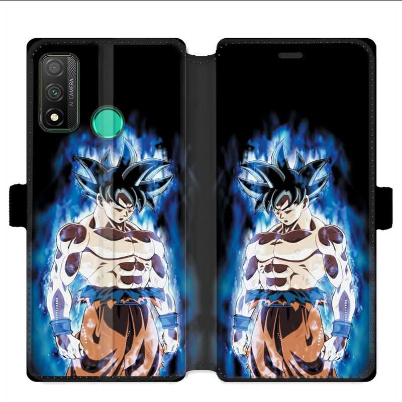 Housse cuir portefeuille pour Huawei P Smart (2020) Manga Dragon Ball Sangoku Noir