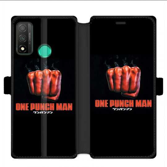 Housse cuir portefeuille pour Huawei P Smart (2020) Manga One Punch Man poing