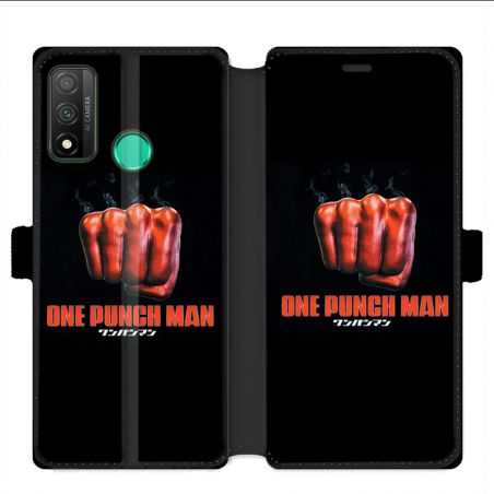 Housse cuir portefeuille pour Huawei P Smart (2020) Manga One Punch Man poing