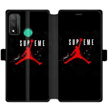 Housse cuir portefeuille pour Huawei P Smart (2020) Jordan Supreme Noir