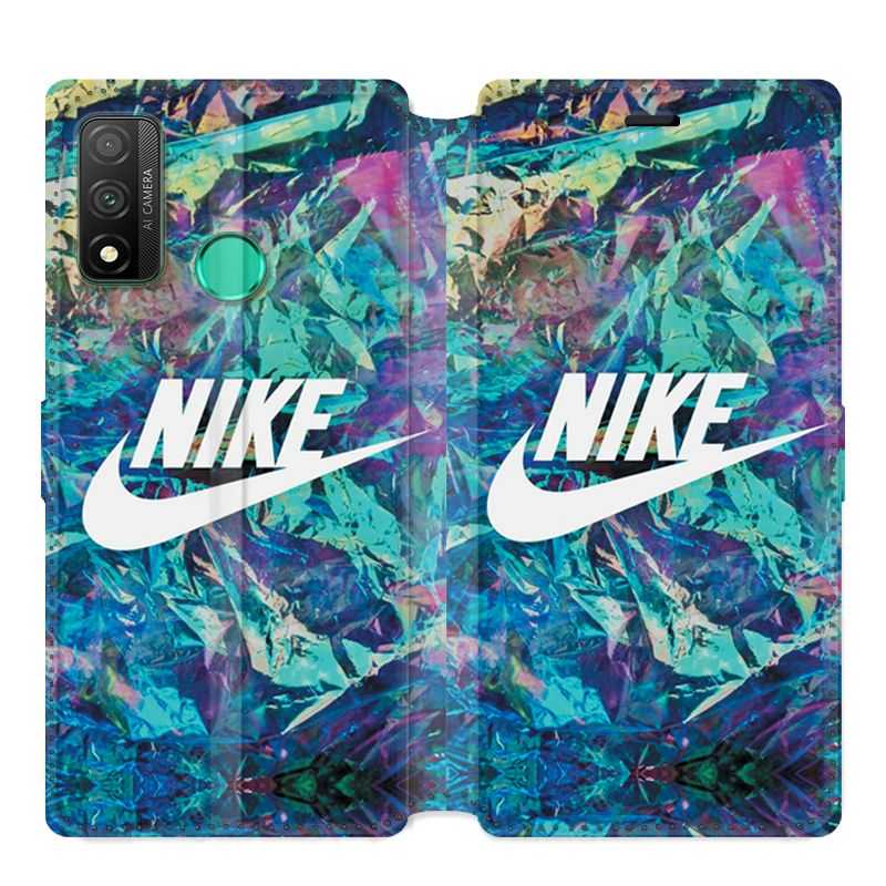 Housse cuir portefeuille pour Huawei P Smart (2020) Nike Turquoise