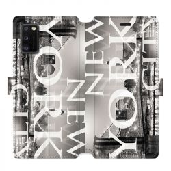 Housse cuir portefeuille pour Samsung Galaxy A41 Amerique USA New York