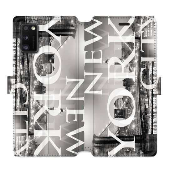 Housse cuir portefeuille pour Samsung Galaxy A41 Amerique USA New York