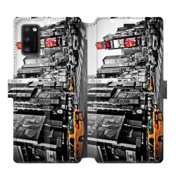 Housse cuir portefeuille pour Samsung Galaxy A41 Amerique USA New York Taxi