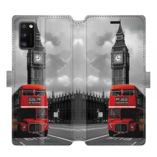 Housse cuir portefeuille pour Samsung Galaxy A41 Angleterre London Bus