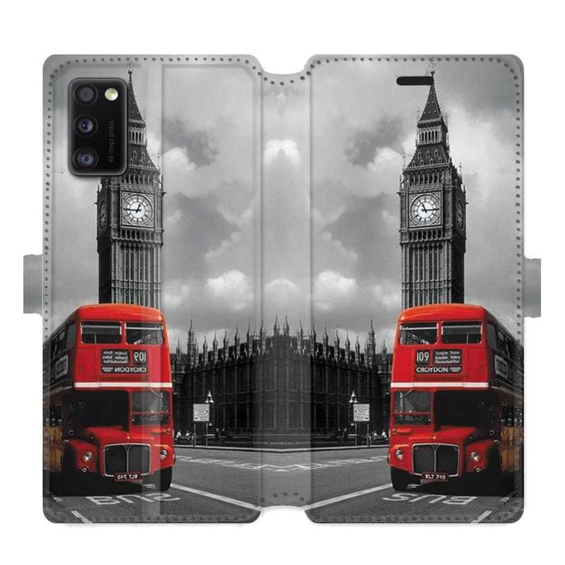 Housse cuir portefeuille pour Samsung Galaxy A41 Angleterre London Bus