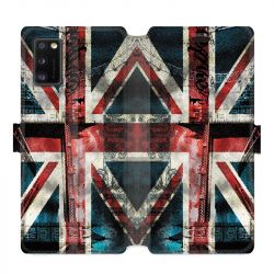 Housse cuir portefeuille pour Samsung Galaxy A41 Angleterre UK Jean's