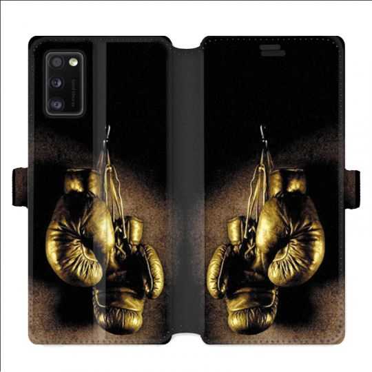 Housse cuir portefeuille pour Samsung Galaxy A41 Boxe gant vintage