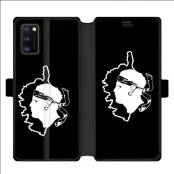 Housse cuir portefeuille pour Samsung Galaxy A41 Corse