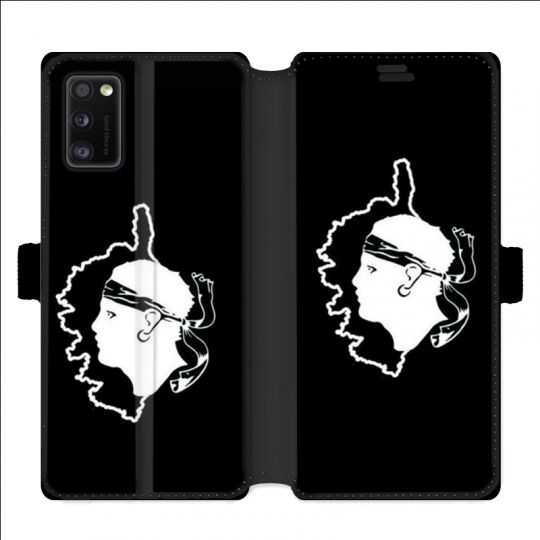 Housse cuir portefeuille pour Samsung Galaxy A41 Corse