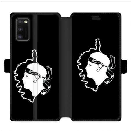 Housse cuir portefeuille pour Samsung Galaxy A41 Corse