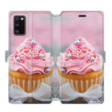 Housse cuir portefeuille pour Samsung Galaxy A41 Cupcake